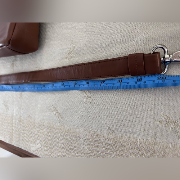 Great American Leather Works Brown Crossbody Purse Zip Pockets - Picture 10 of 12